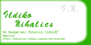 ildiko mihalics business card